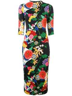 Alice+Olivia floral print midi dress