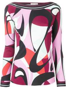 Emilio Pucci топ Alex с длинными рукавами и принтом