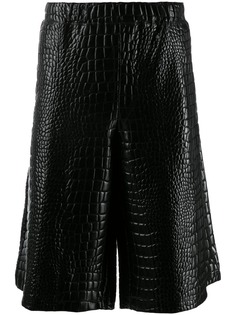 Comme Des Garçons Homme Plus шорты с тиснением под кожу крокодила