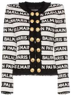 Balmain куртка на пуговицах в полоску