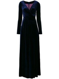 Talbot Runhof ruched detail long dress
