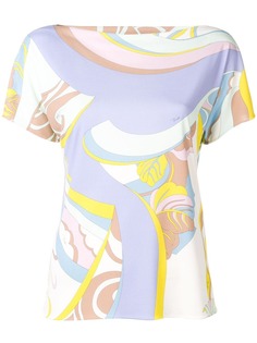 Emilio Pucci топ Hanami с принтом и короткими рукавами