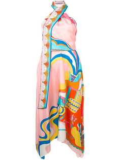 Emilio Pucci длинное платье La Villa с принтом