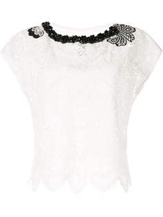 Antonio Marras кружевная декорированная блузка