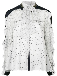 Sacai топ в горох с завязками