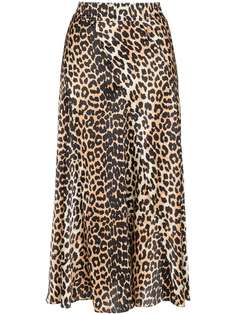 Ganni юбка Blakely с леопардовым принтом