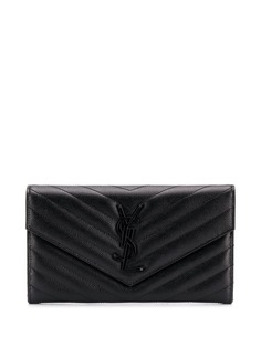 Saint Laurent кошелек с клапаном и монограммой