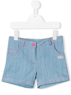 Baby Dior джинсовые шорты с контрастной строчкой