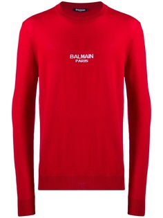 Balmain трикотажный джемпер с логотипом