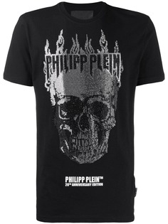 Philipp Plein футболка Flame с декором Skull