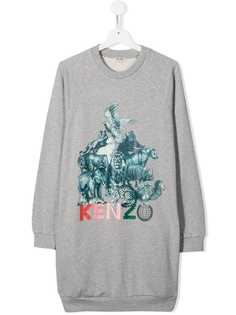 Kenzo Kids платье-толстовка