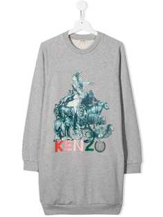 Kenzo Kids платье-толстовка