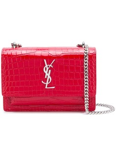 Saint Laurent сумка Sunset с тиснением под крокодиловую кожу