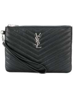 Saint Laurent клатч Monogram с ремешком на запястье