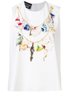 Boutique Moschino топ с принтом украшений