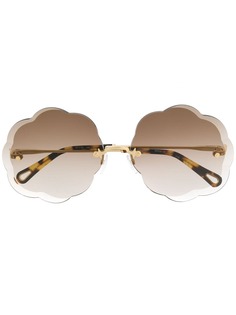 Chloé Eyewear солнцезащитные очки с ажурным краем линз