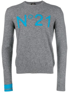 Nº21 свитер вязки интарсия с логотипом