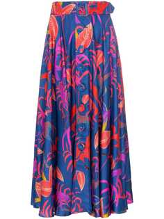 Borgo De Nor юбка на пуговицах с поясом и принтом