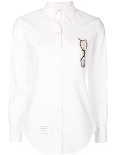 Thom Browne оксфордская рубашка с вышивкой солнцезащитные очков с пайетками