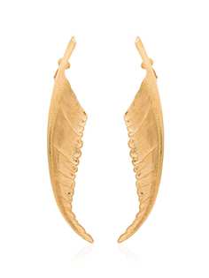 Saint Laurent серьги в форме крыльев