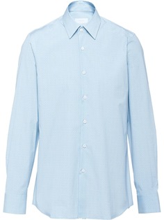 Prada рубашка узкого кроя с принтом