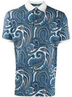 Etro рубашка-поло с принтом пейсли