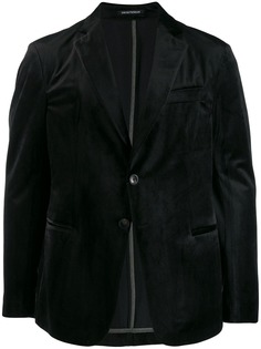 Emporio Armani бархатный блейзер строгого кроя