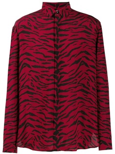 Saint Laurent рубашка с анималистичным принтом