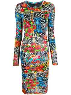 Versace Jeans Couture платье с длинными рукавами и принтом