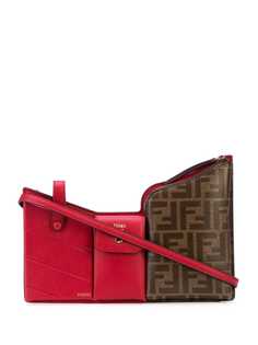 Fendi мини-сумка с тремя карманами и узором FF