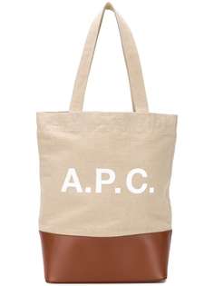 A.P.C. сумка-тоут с принтом логотипа