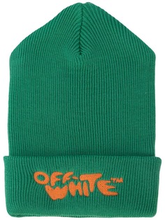 Off-White шапка бини с жаккардовым логотипом