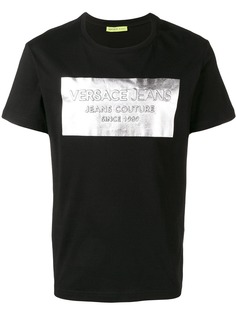 Versace Jeans футболка с логотипом и эффектом металлик