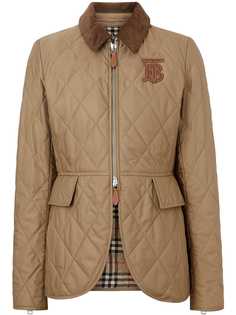 Burberry стеганая куртка с монограммой