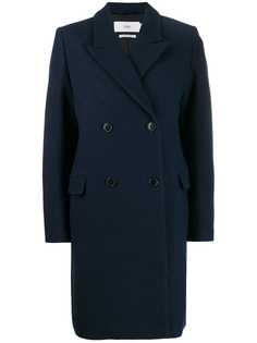 Closed double-breasted midi coat