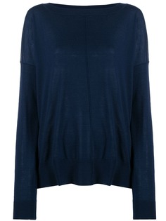 Closed boat neck sweatshirt