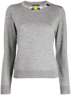 A.P.C. floral crochet knit sweater