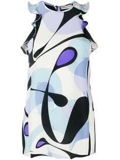 Emilio Pucci топ без рукавов с оборками