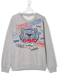 Kenzo Kids толстовка с вышитым логотипом