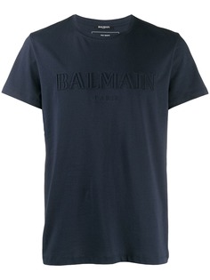 Balmain футболка с тисненым логотипом