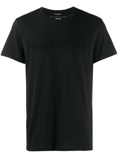 Balmain футболка с тисненым логотипом