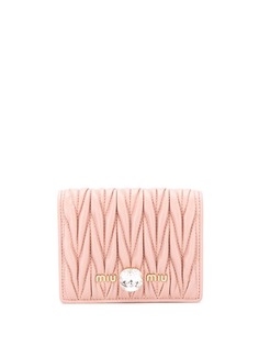Miu Miu matelassé crystal wallet