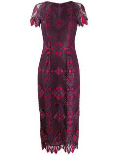 Talbot Runhof fitted midi dress