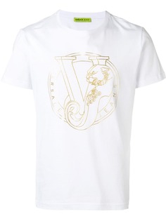 Versace Jeans футболка с логотипом и эффектом металлик