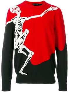Alexander McQueen свитер Dancing Skeleton