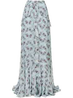 Erdem floral flared maxi skirt