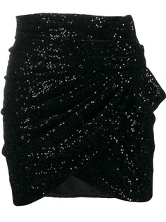 Saint Laurent мини-юбка с пайетками