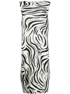 Pleats Please By Issey Miyake zebra-pattern pleated dress