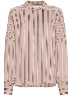 Esteban Cortazar Striped Satin Shirt