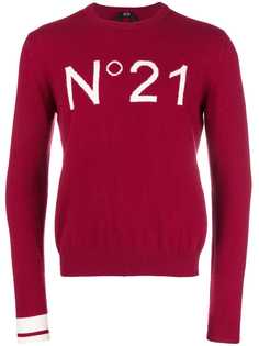Nº21 свитер с логотипом интарсия
